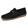 Herren-Wildleder-Slipper mit Gummisohle und Horsebit-Detail