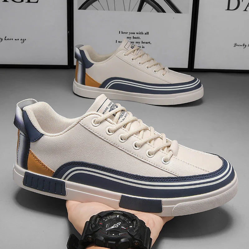 Herren-Slip-On-Sneaker mit gepolsterter Innensohle und Obermaterial aus Leder