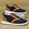 Herren-Sneaker aus Mesh mit Lederakzenten und Gummisohle