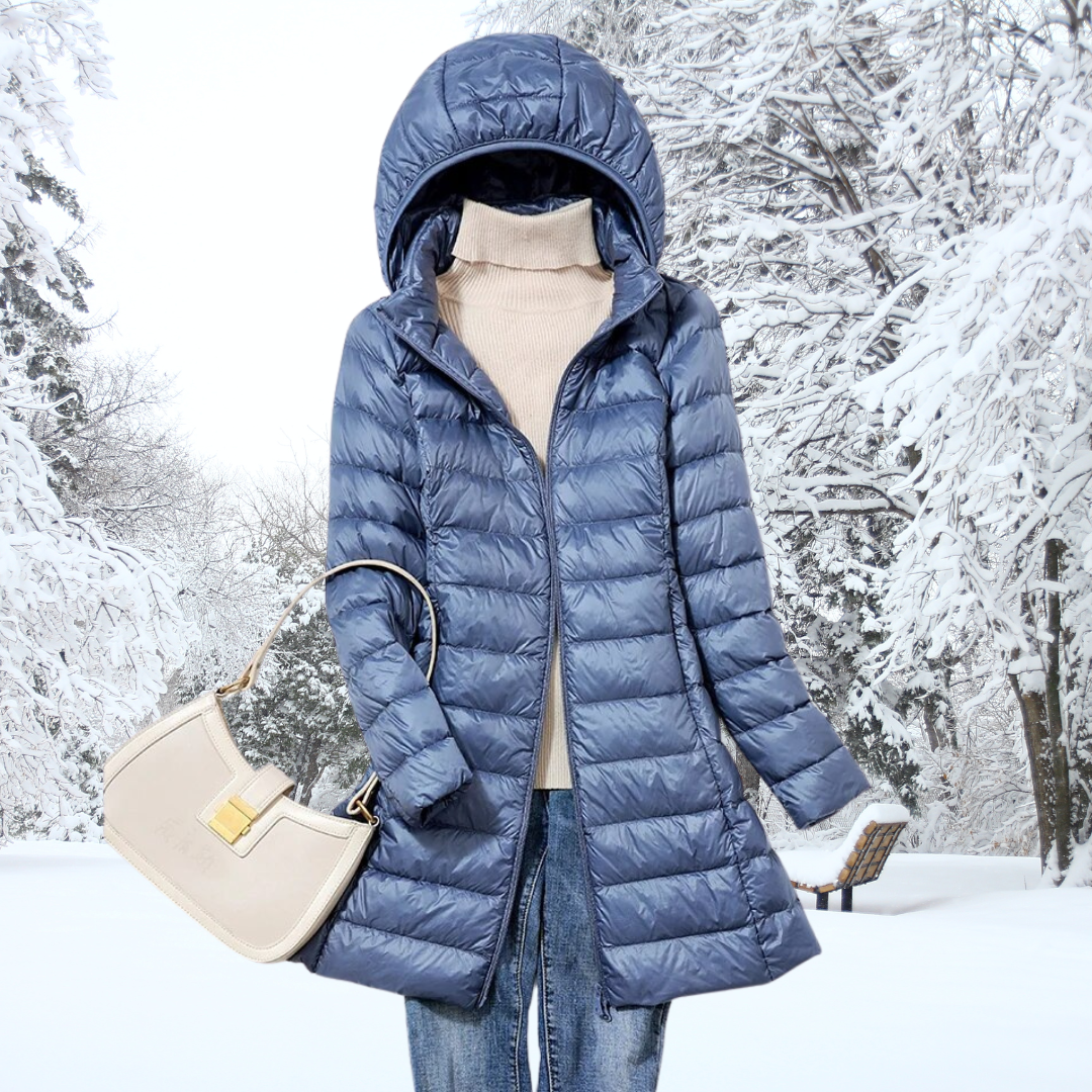 Ellianna - Klassische wattierte winterjacke mit kapuze für damen