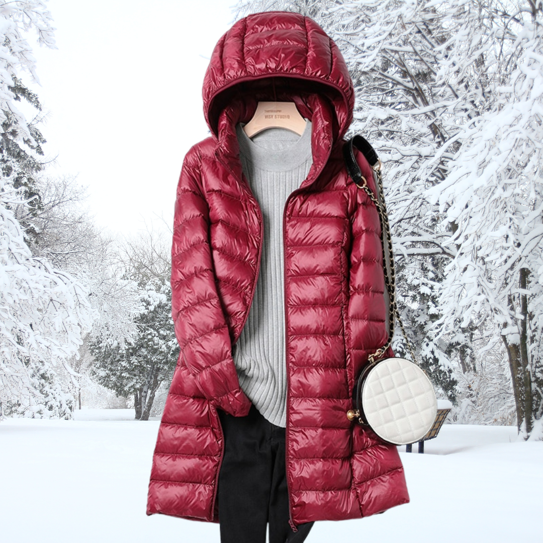 Ellianna - Klassische wattierte winterjacke mit kapuze für damen