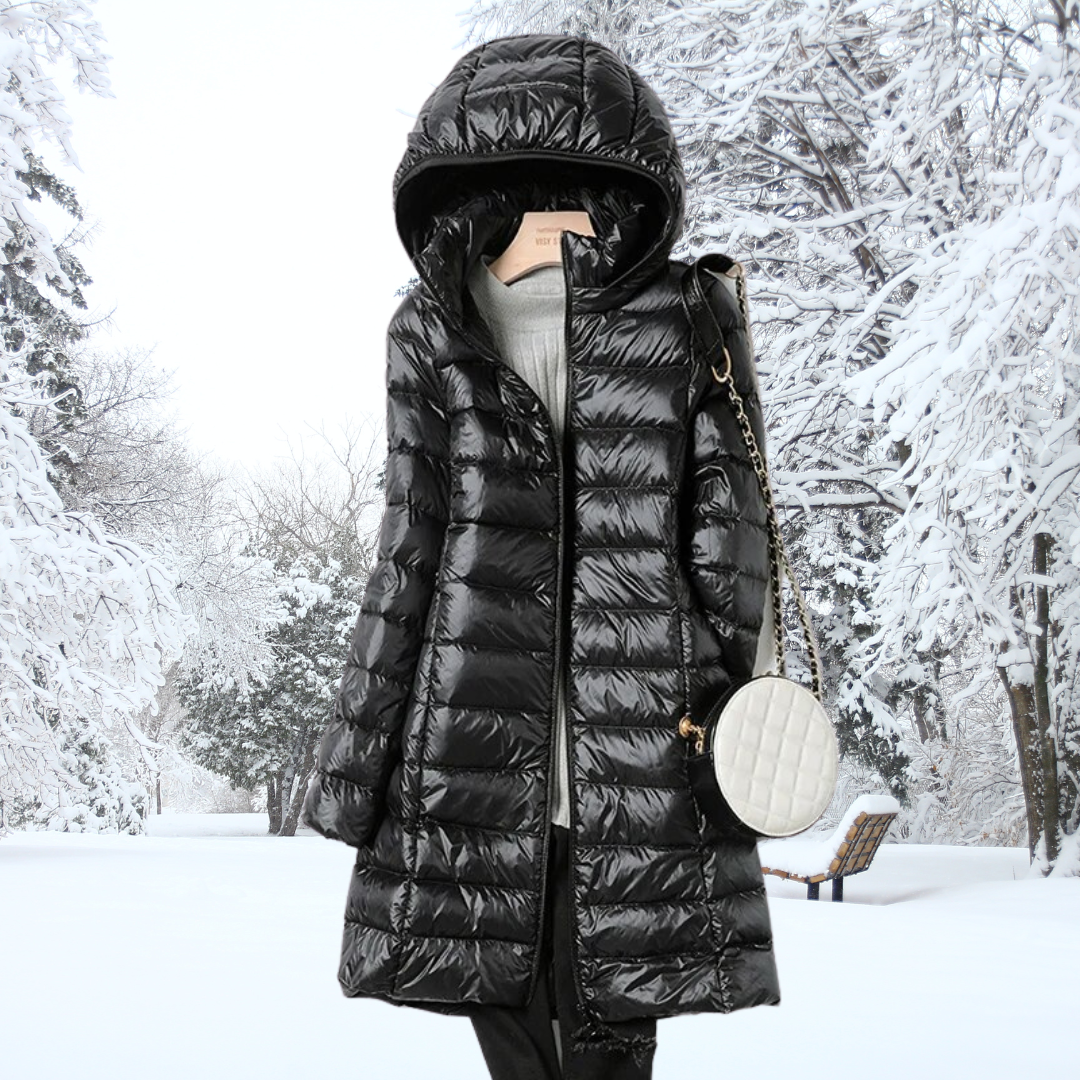 Ellianna - Klassische wattierte winterjacke mit kapuze für damen