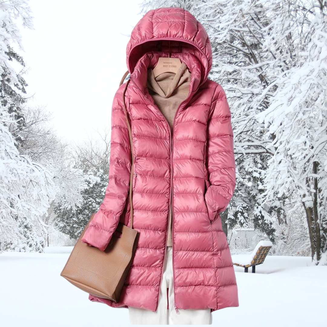 Ellianna - Klassische wattierte winterjacke mit kapuze für damen