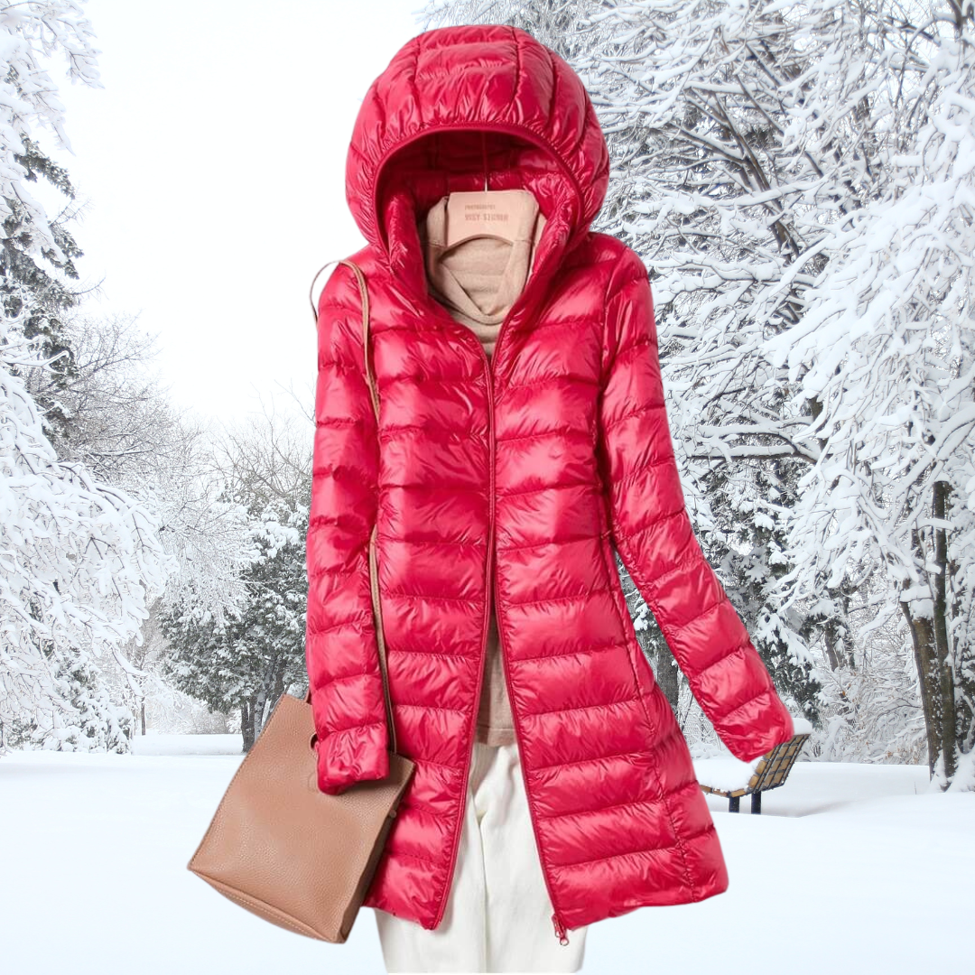 Ellianna - Klassische wattierte winterjacke mit kapuze für damen
