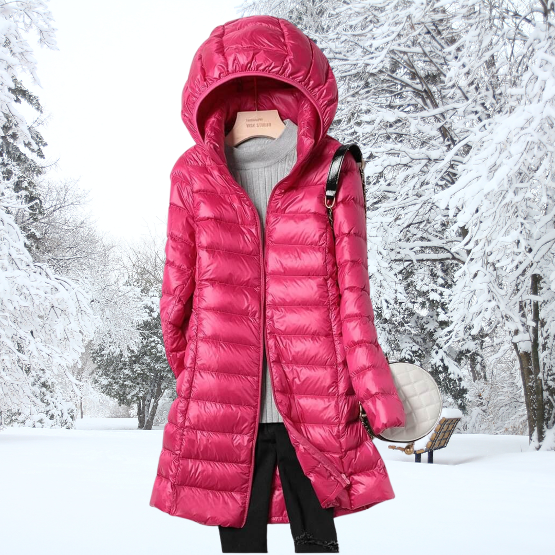 Ellianna - Klassische wattierte winterjacke mit kapuze für damen