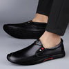 Herren-Leder-Slipper mit rutschfester Gummisohle
