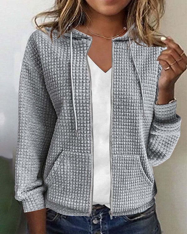 Maeve - Lässige jacke mit tasche in uni-farbe