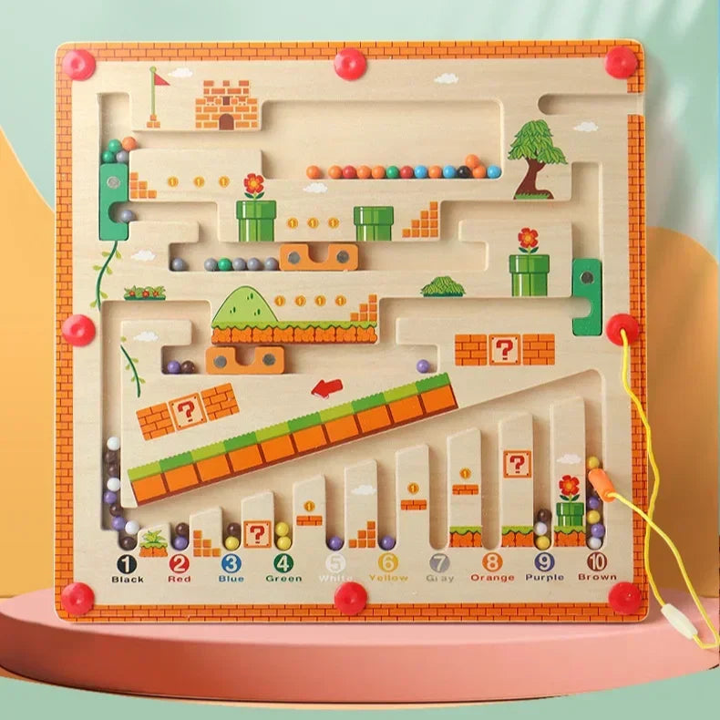 Magnetisches Labyrinthspielzeug für Kinder mit Stift zum Erlernen von Zahlen
