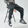 Herren-Jogginghose aus Denim mit Kordelzug an der Taille und am Beinabschluss