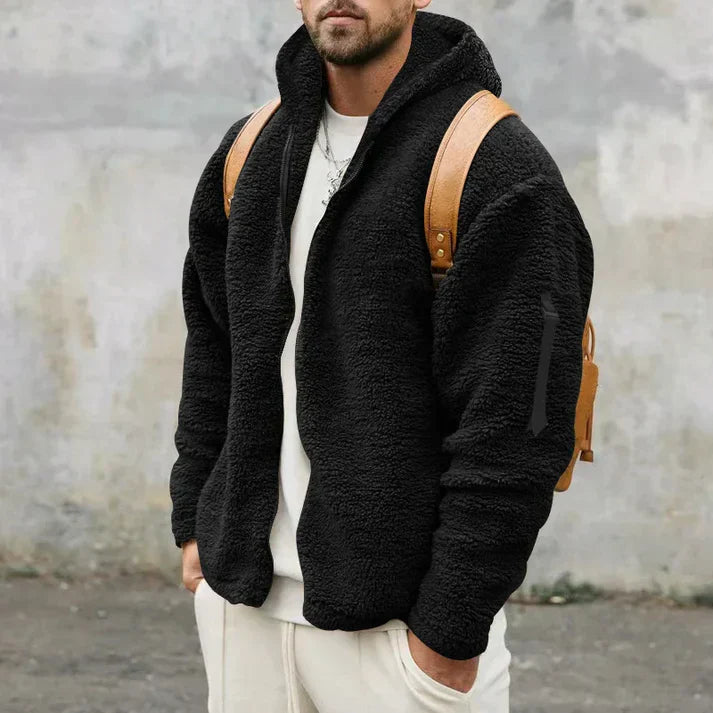 Kaiden - Herren fleecejacke mit kapuziner