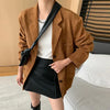 Ember - brauner Blazermantel für Damen im Retro-Look