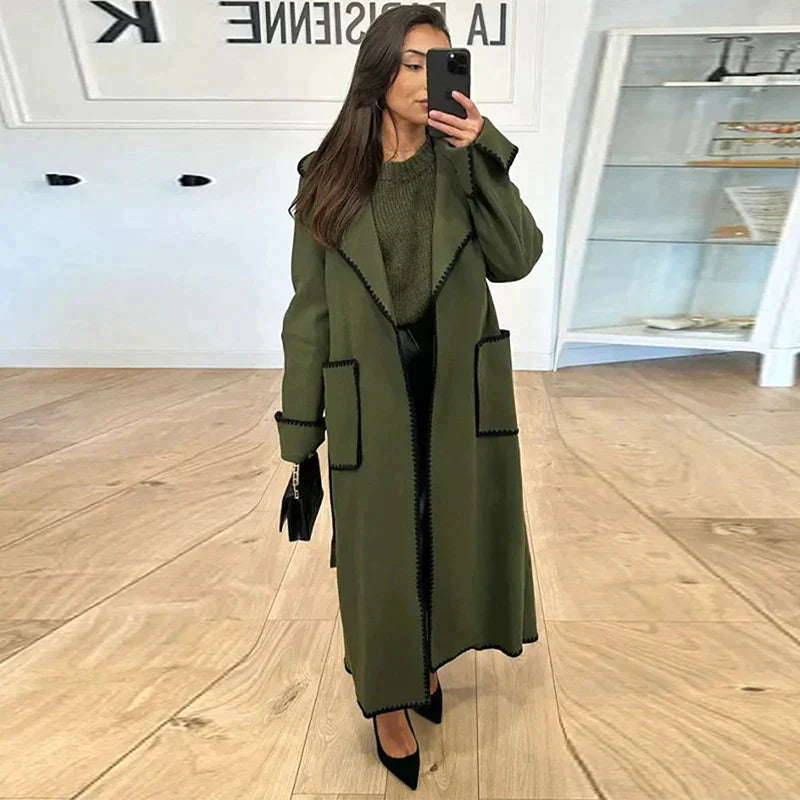 Everlee - Gemütlicher Langer Damen Trenchcoat