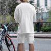Herren-Sommer-Lounge-Set mit Jacquard-Oberteil und Shorts