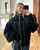 Alessia - Ubergroße Jacke In Ton