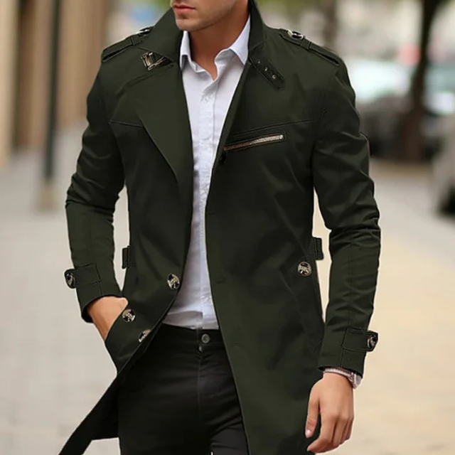 Enzo - Eleganter Frühlings-Trenchcoat Für Männer