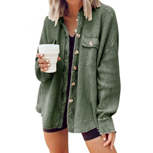 Bailee - Cordjacke mit unregelmäßiger Kapuze