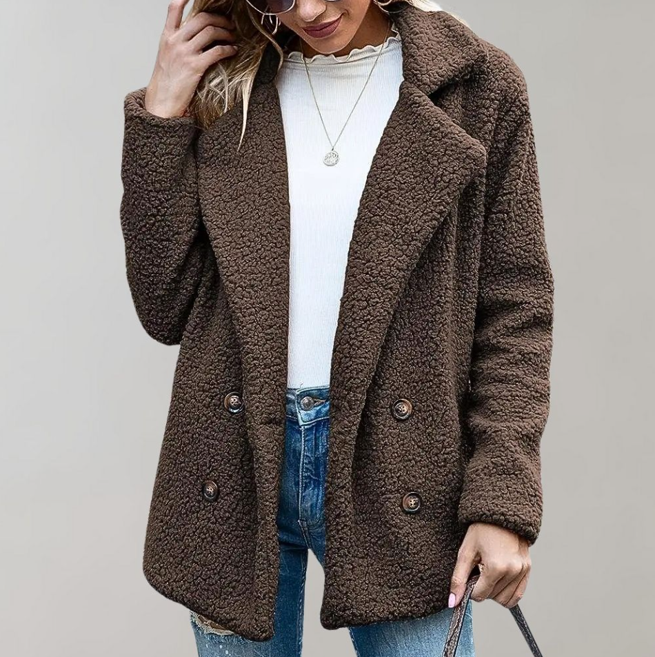 Anita - Warme und flauschige damenjacke