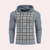 Johan - Karierter herrenpullover mit verstellbarer kapuze