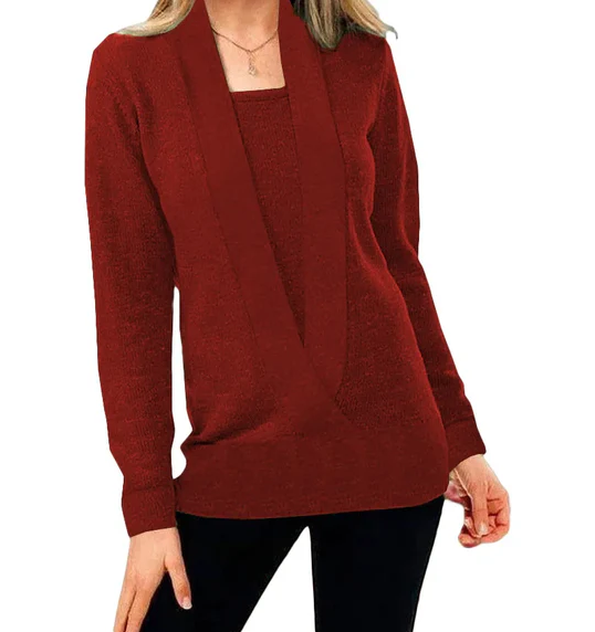 Maleah – Einzigartige Strickpullover mit V-Ausschnitt