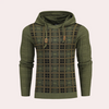 Johan - Karierter herrenpullover mit verstellbarer kapuze