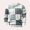 Jeffrey - Moderner patchwork-hoodie für herren