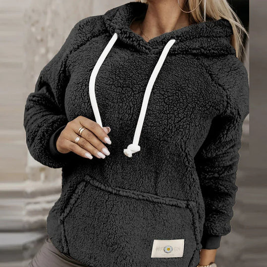Estelle - Gemütlicher Plüsch Hoodie-Pullover
