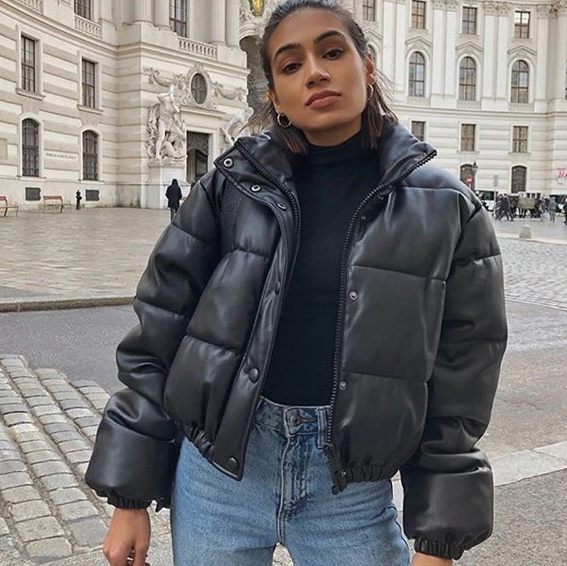 Diana - Kurze bomberjacke mit reißverschluss und rippbündchen
