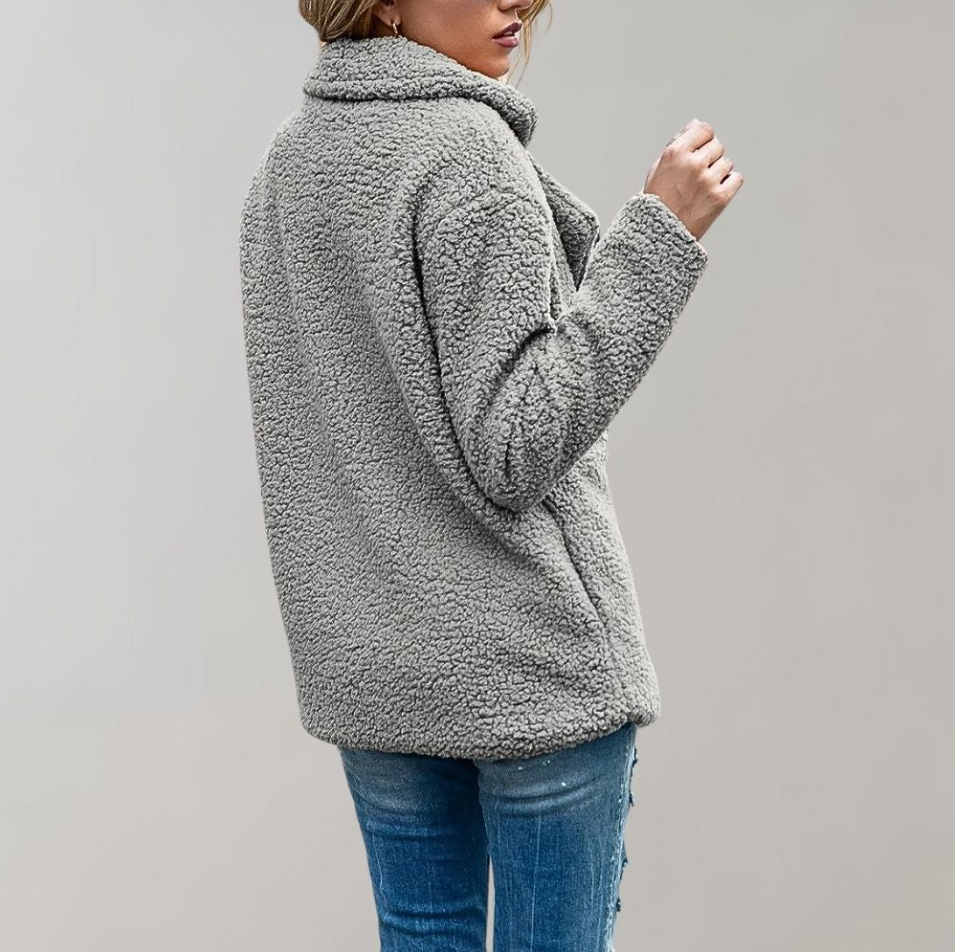 Anita - Warme und flauschige damenjacke