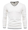 Lowell - Slim-fit-pullover aus sterlingsilber mit v-ausschnitt