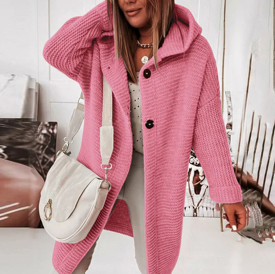 Azalea - Langarm cardigan mit kapuze