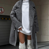 Zephyra - Elegante lange plüschjacke für damen