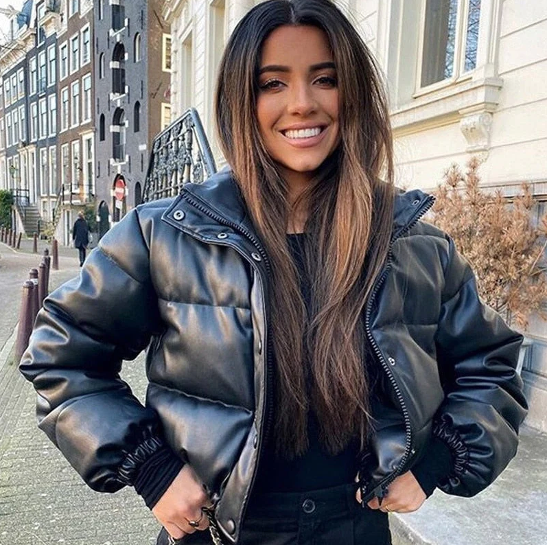 Diana - Kurze bomberjacke mit reißverschluss und rippbündchen