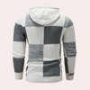Jeffrey - Moderner patchwork-hoodie für herren
