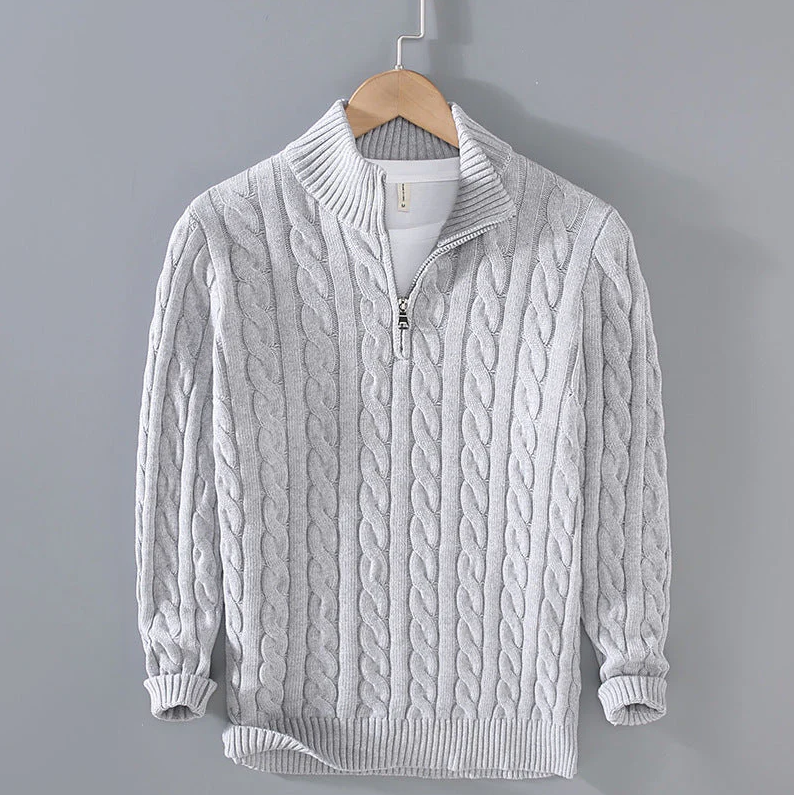 Damari - Wollpullover mit halbem reißverschluss