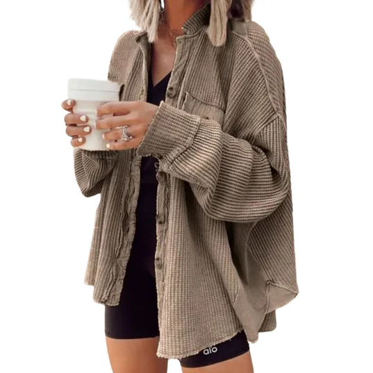Bailee - Cordjacke mit unregelmäßiger Kapuze