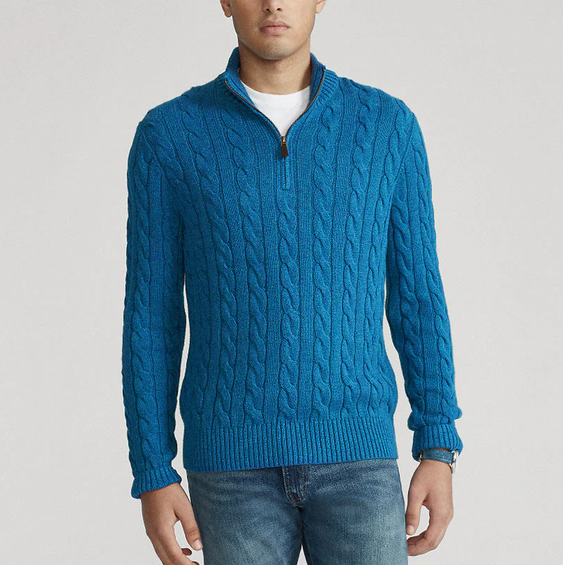 Damari - Wollpullover mit halbem reißverschluss