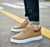 Herren-Sneaker aus Canvas mit niedriger Sohle, Gummisohle und Schnürsenkeln