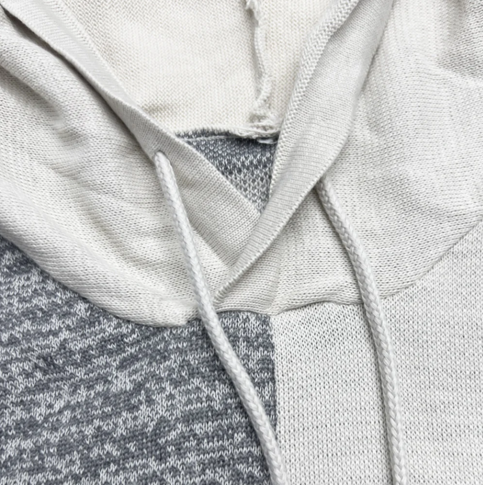 Jeffrey - Moderner patchwork-hoodie für herren