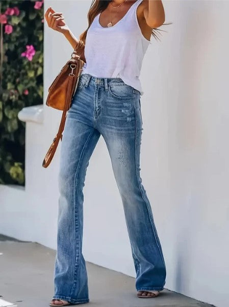 Nellie - Bootcut-jeans mit hoher taille