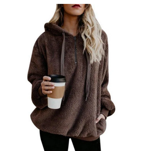 Trudy - Damen fleece-sweatshirt mit reißverschluss