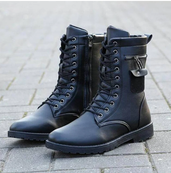 Durablux - Martin Leder-Kampfstiefel Stil & Haltbarkeit