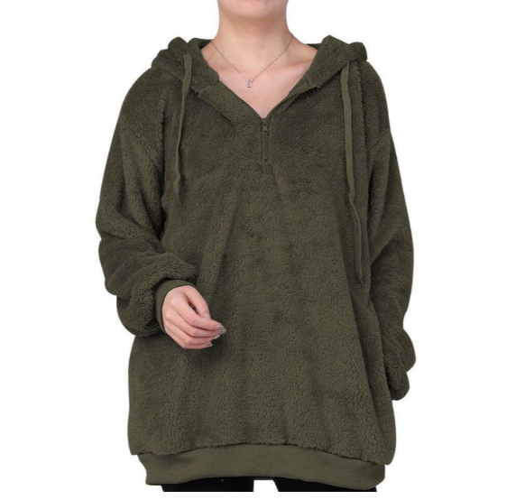 Trudy - Damen fleece-sweatshirt mit reißverschluss