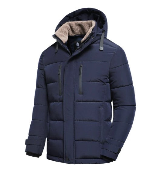 Zeno - Herren winterjacke mit abnehmbarer kapuze