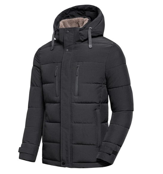 Zeno - Herren winterjacke mit abnehmbarer kapuze