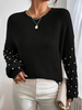 Skylar - Damen strickpullover mit perlen