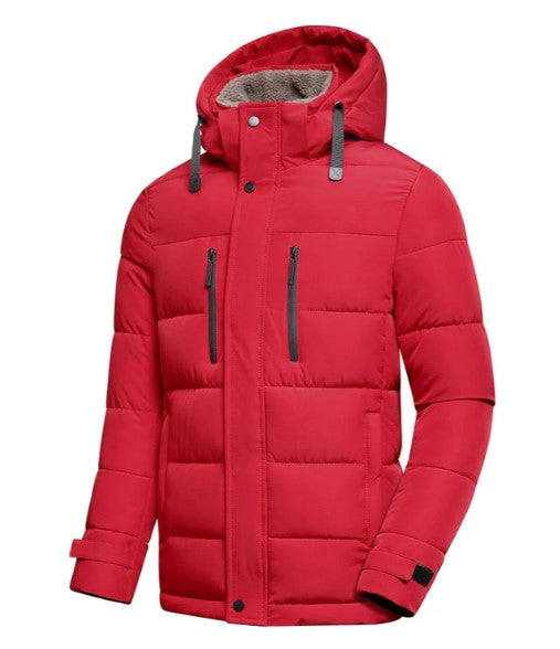 Zeno - Herren winterjacke mit abnehmbarer kapuze