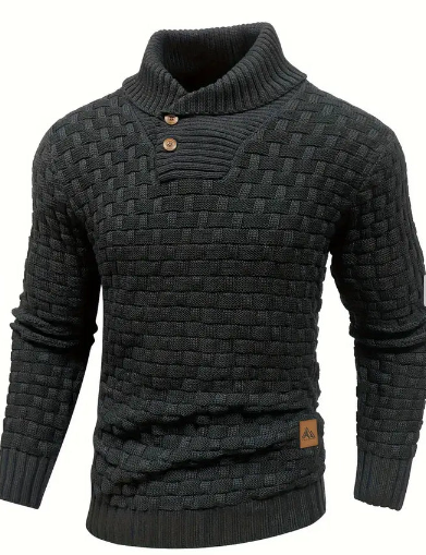 Brady - Strickpullover Mit Schalkragen Und Knopfverschluss Für Herren