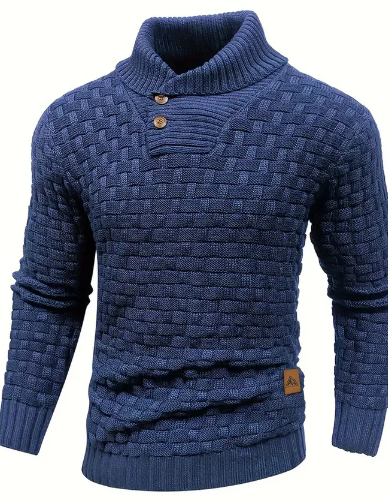 Brady - Strickpullover Mit Schalkragen Und Knopfverschluss Für Herren
