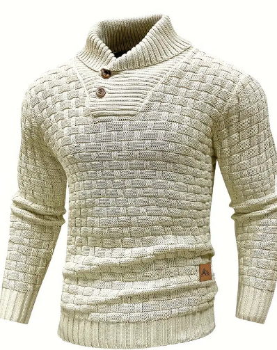 Brady - Strickpullover Mit Schalkragen Und Knopfverschluss Für Herren