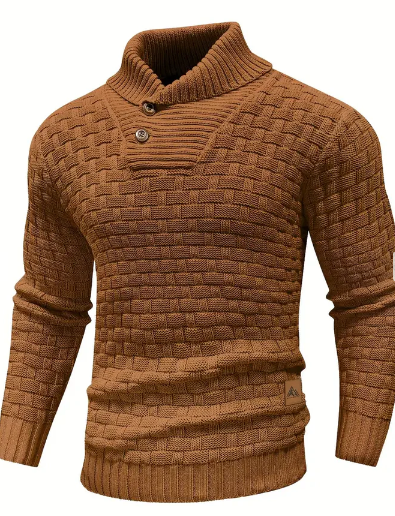 Brady - Strickpullover Mit Schalkragen Und Knopfverschluss Für Herren
